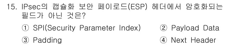 9급_지방직_공무원_정보보호론 2019년 15번 - 정답과 핵심 포인트를 검수 중인 기출문제