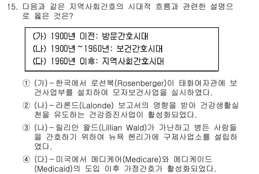 9급_지방직_공무원_지역사회간호학 2018년 15번 - 정답과 핵심 포인트를 검수 중인 기출문제