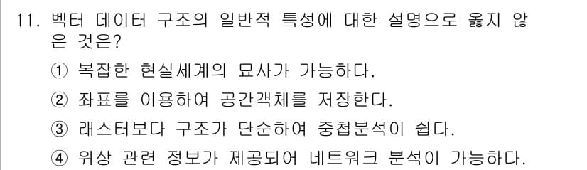 9급_지방직_공무원_지적전산학개론 2018년 11번 - 정답과 핵심 포인트를 검수 중인 기출문제