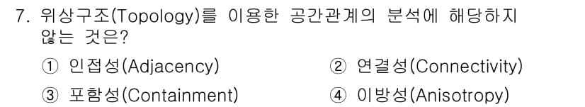 9급_지방직_공무원_지적전산학개론 2018년 7번 - 정답과 핵심 포인트를 검수 중인 기출문제