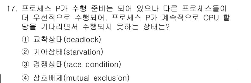 9급_지방직_공무원_컴퓨터일반 2017년 17번 - 정답과 핵심 포인트를 검수 중인 기출문제