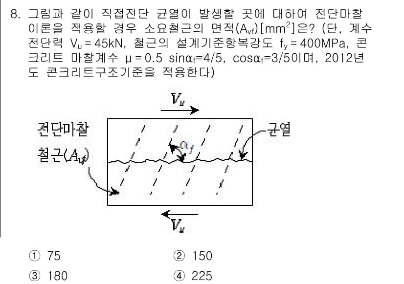 9급_지방직_공무원_토목설계 2016년 8번 - 정답과 핵심 포인트를 검수 중인 기출문제
