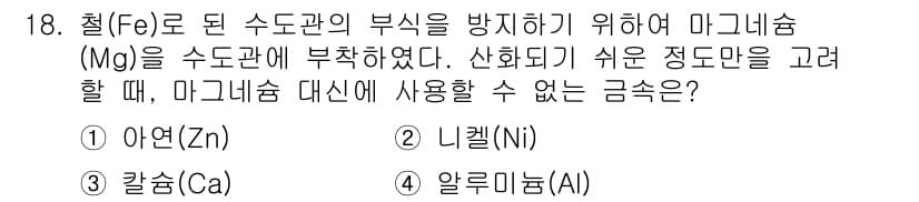 9급_지방직_공무원_화학 2016년 18번 - 정답과 핵심 포인트를 검수 중인 기출문제