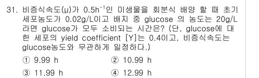 바이오화학제품제조기사 2015년 31번 - 정답과 핵심 포인트를 검수 중인 기출문제