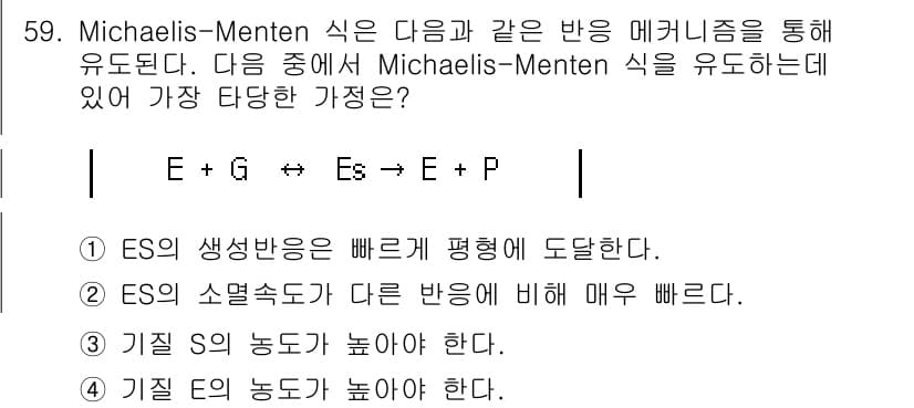 바이오화학제품제조기사 2015년 59번 - 정답과 핵심 포인트를 검수 중인 기출문제