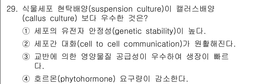 바이오화학제품제조기사 2017년 29번 - 정답과 핵심 포인트를 검수 중인 기출문제