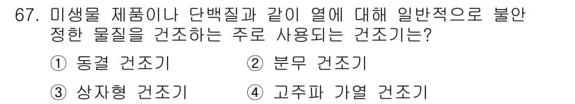 바이오화학제품제조기사 2017년 67번 - 정답과 핵심 포인트를 검수 중인 기출문제