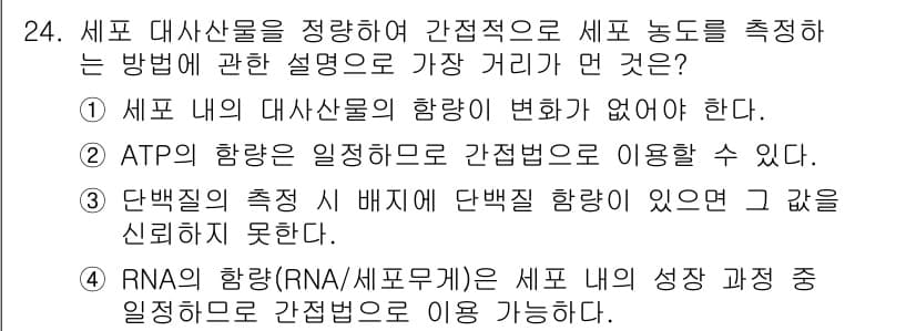 바이오화학제품제조기사 2019년 24번 - 정답과 핵심 포인트를 검수 중인 기출문제