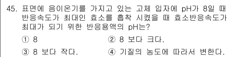 바이오화학제품제조기사 2019년 45번 - 정답과 핵심 포인트를 검수 중인 기출문제