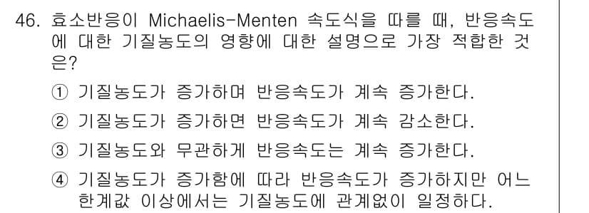바이오화학제품제조기사 2019년 46번 - 정답과 핵심 포인트를 검수 중인 기출문제