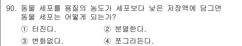 바이오화학제품제조기사 2019년 90번 - 정답과 핵심 포인트를 검수 중인 기출문제