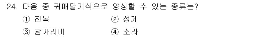 수산양식산업기사 2015년 24번 - 정답과 핵심 포인트를 검수 중인 기출문제