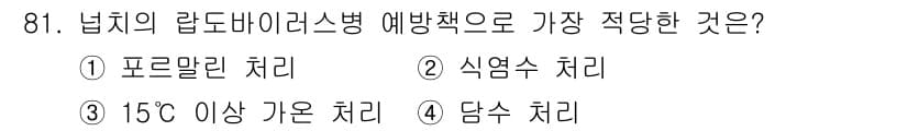 수산양식산업기사 2015년 81번 - 정답과 핵심 포인트를 검수 중인 기출문제