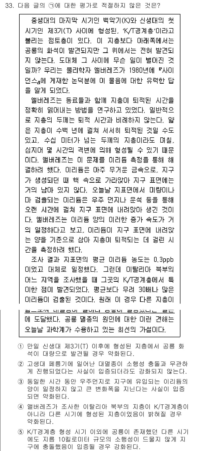 PSAT_언어논리 2016년 33번 - 정답과 핵심 포인트를 검수 중인 기출문제