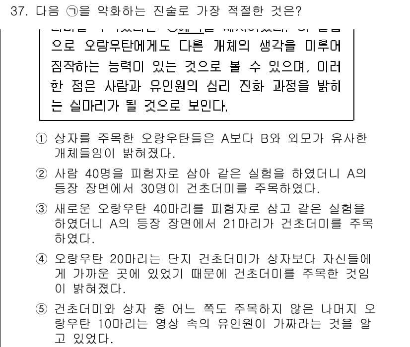 PSAT_언어논리 2018년 37번 - 정답과 핵심 포인트를 검수 중인 기출문제
