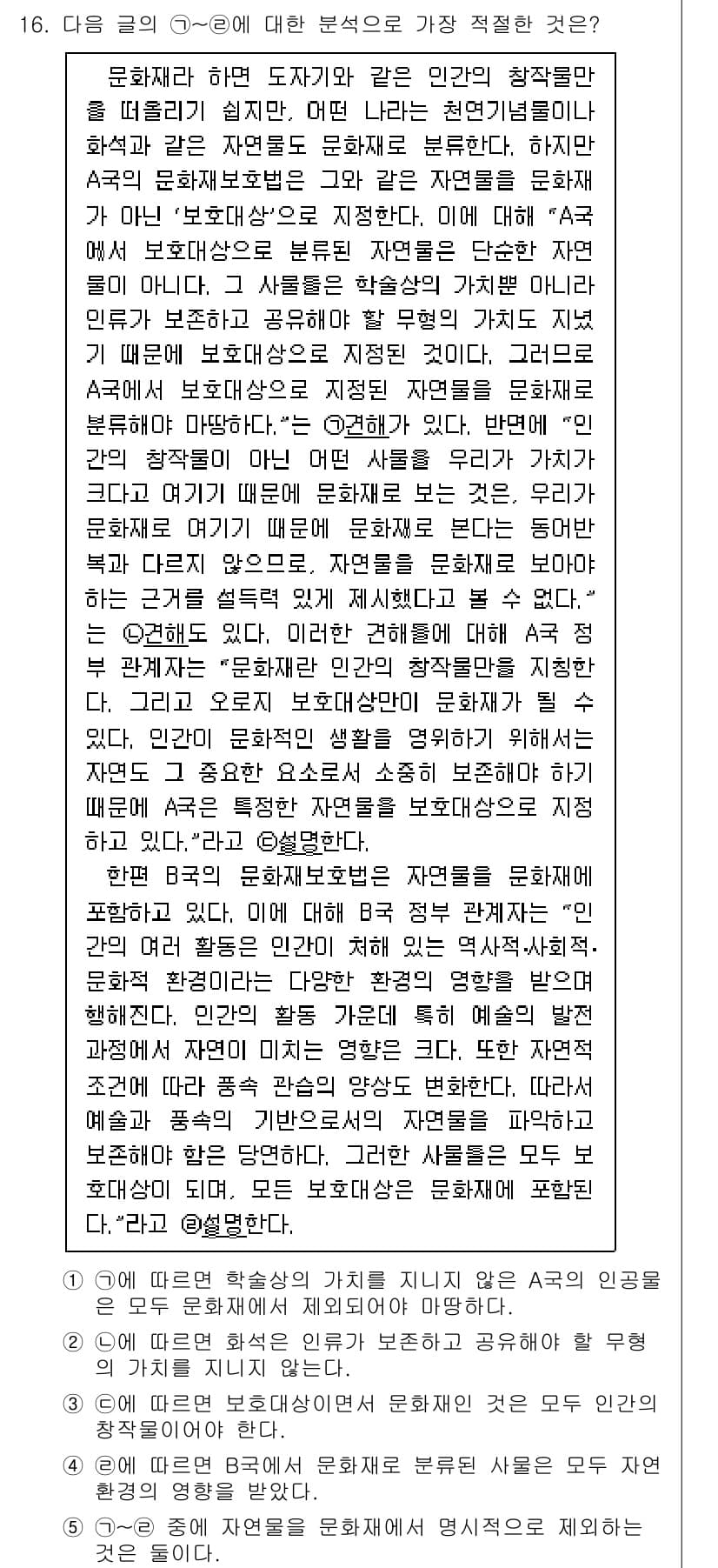 PSAT_언어논리 2019년 16번 - 정답과 핵심 포인트를 검수 중인 기출문제