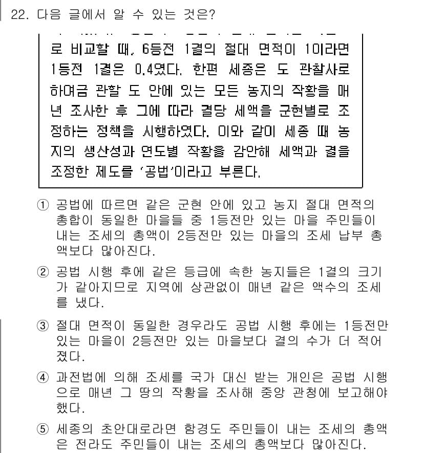 PSAT_언어논리 2019년 22번 - 정답과 핵심 포인트를 검수 중인 기출문제