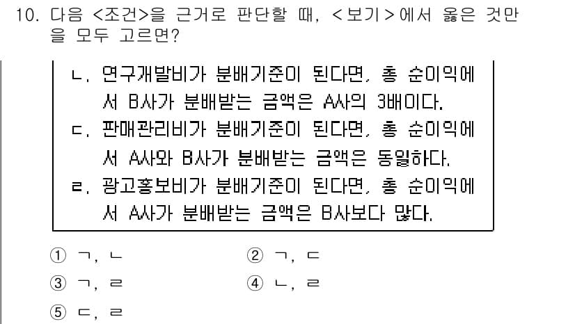 PSAT_상황판단 2015년 10번 - 정답과 핵심 포인트를 검수 중인 기출문제