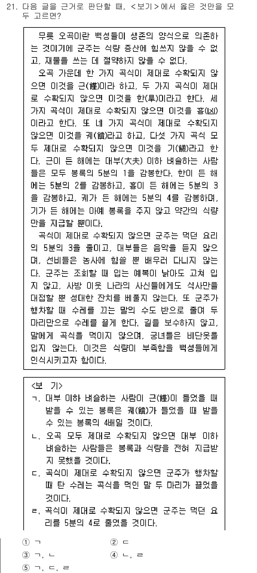 PSAT_상황판단 2016년 21번 - 정답과 핵심 포인트를 검수 중인 기출문제