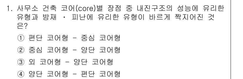 9급_지방직_공무원_서울시_건축계획 2018년 1번 - 정답과 핵심 포인트를 검수 중인 기출문제