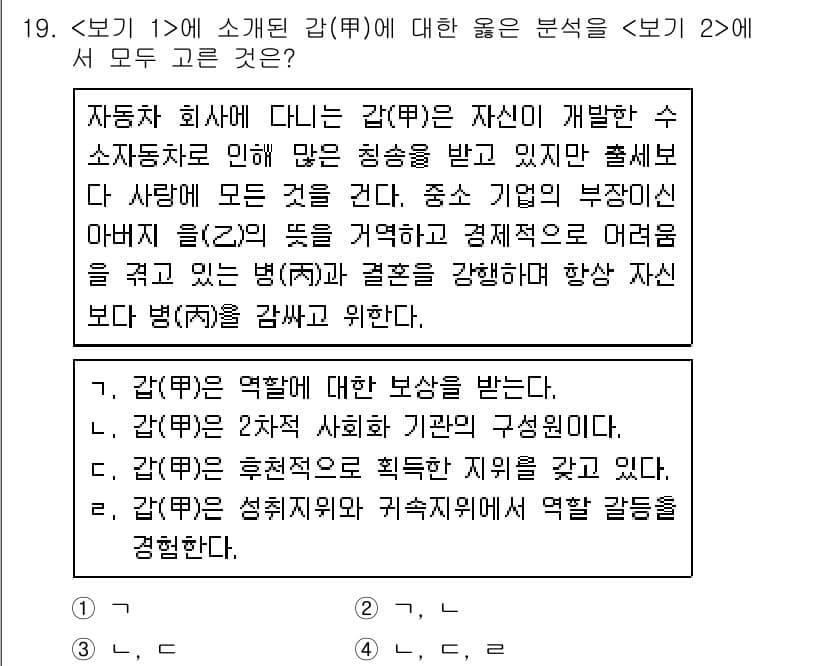 9급_지방직_공무원_서울시_사회 2018년 19번 - 정답과 핵심 포인트를 검수 중인 기출문제