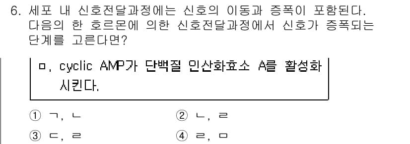 9급_지방직_공무원_서울시_생물 2015년 6번 - 정답과 핵심 포인트를 검수 중인 기출문제