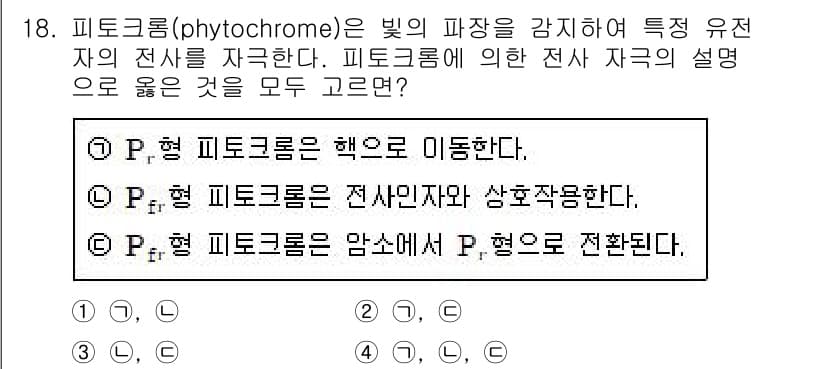 9급_지방직_공무원_서울시_생물 2016년 18번 - 정답과 핵심 포인트를 검수 중인 기출문제