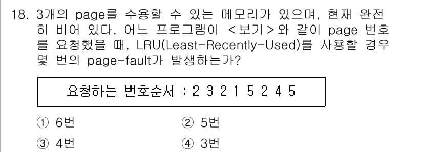 9급_지방직_공무원_서울시_컴퓨터일반 2016년 18번 - 정답과 핵심 포인트를 검수 중인 기출문제