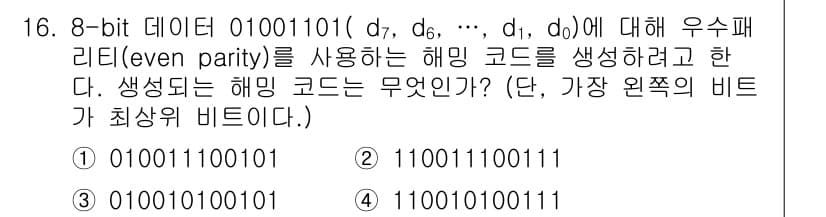 9급_지방직_공무원_서울시_통신이론 2017년 16번 - 정답과 핵심 포인트를 검수 중인 기출문제