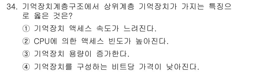 정보처리기사(구) 2019년 34번 - 정답과 핵심 포인트를 검수 중인 기출문제