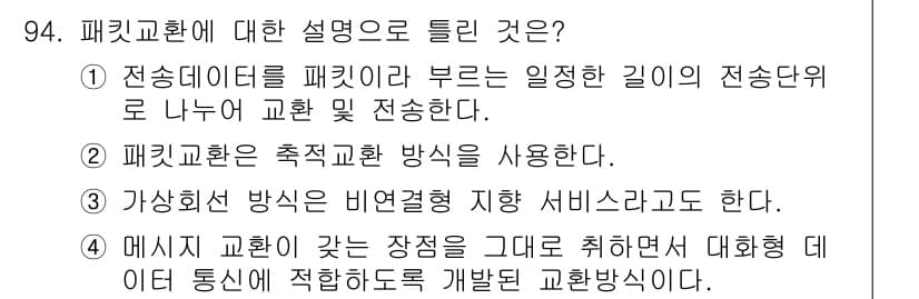 정보처리기사(구) 2019년 94번 - 정답과 핵심 포인트를 검수 중인 기출문제