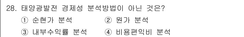 신재생에너지발전설비기사(구) 2016년 28번 - 정답과 핵심 포인트를 검수 중인 기출문제