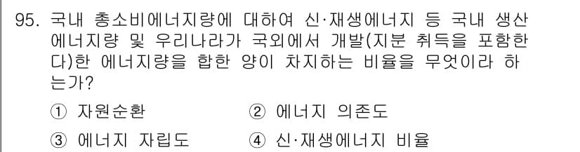 신재생에너지발전설비기사 2016년 96번 - 신재생에너지는 자연에서 얻을 수 있는 자원을 활용하여 에너지를 생성하는 ... 에 관한 핵심 기출문제