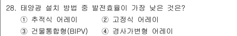 신재생에너지발전설비기사(구) 2017년 28번 - 정답과 핵심 포인트를 검수 중인 기출문제