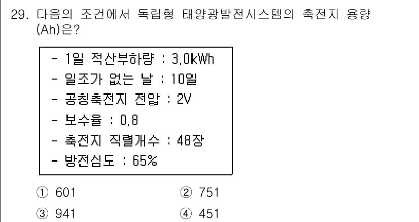신재생에너지발전설비기사 2018년 29번 - 정답과 핵심 포인트를 검수 중인 기출문제