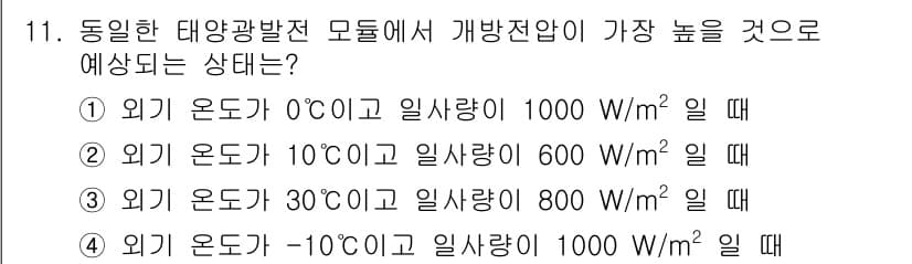 신재생에너지발전설비기사(구) 2019년 11번 - 정답과 핵심 포인트를 검수 중인 기출문제