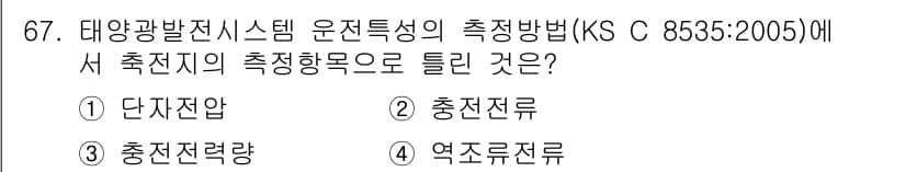 신재생에너지발전설비기사(구) 2019년 67번 - 정답과 핵심 포인트를 검수 중인 기출문제