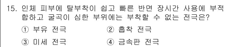 의공기사 2020년 15번 - 정답과 핵심 포인트를 검수 중인 기출문제