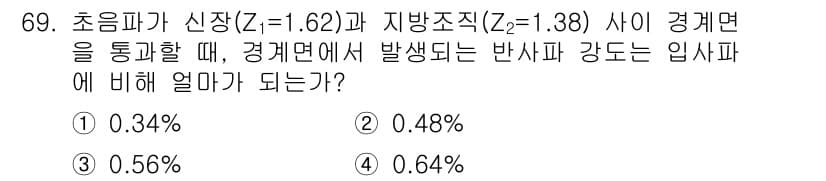 의공기사 2020년 69번 - 정답과 핵심 포인트를 검수 중인 기출문제