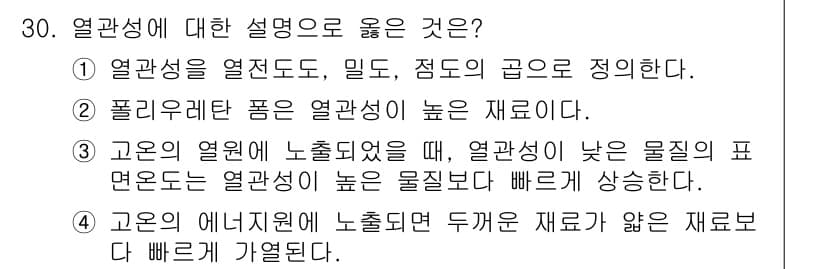 화재감식평가산업기사 2020년 30번 - 정답과 핵심 포인트를 검수 중인 기출문제