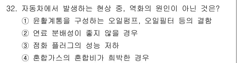화재감식평가산업기사 2020년 32번 - 정답과 핵심 포인트를 검수 중인 기출문제