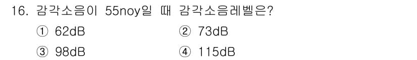 소음진동산업기사 2020년 16번 - 정답과 핵심 포인트를 검수 중인 기출문제