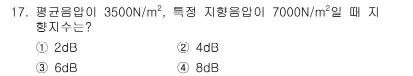 소음진동산업기사 2020년 17번 - 정답과 핵심 포인트를 검수 중인 기출문제