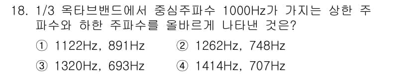 소음진동산업기사 2020년 18번 - 정답과 핵심 포인트를 검수 중인 기출문제