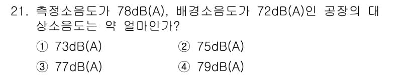 소음진동산업기사 2020년 21번 - 정답과 핵심 포인트를 검수 중인 기출문제
