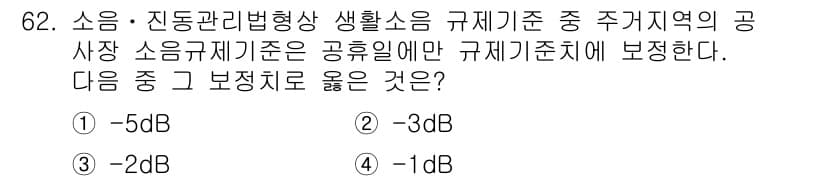 소음진동산업기사 2020년 62번 - 정답과 핵심 포인트를 검수 중인 기출문제