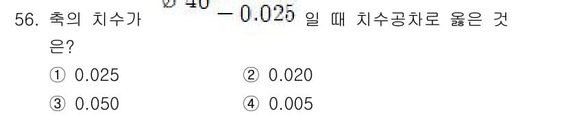 정밀측정산업기사 2020년 56번 - 정답과 핵심 포인트를 검수 중인 기출문제