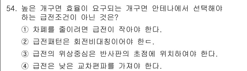 전파전자통신기사 2015년 54번 - 정답과 핵심 포인트를 검수 중인 기출문제