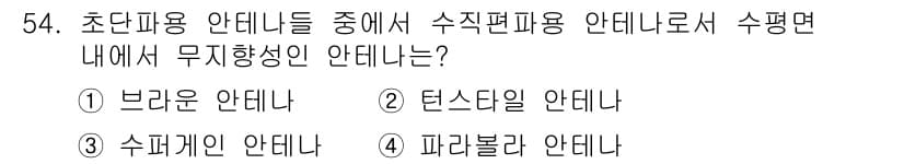 전파전자통신기사 2016년 54번 - 정답과 핵심 포인트를 검수 중인 기출문제