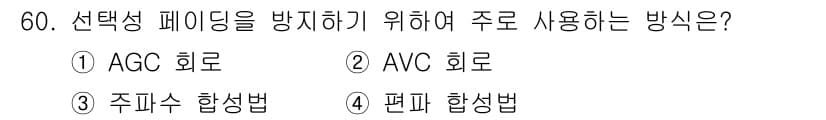 전파전자통신기사 2016년 60번 - 정답과 핵심 포인트를 검수 중인 기출문제